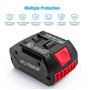 Geelink Lot de 2 batteries lithium-ion BAT609 5,0 Ah de rechange pour outils électriques sans fil Bosch Professional 18 V BAT610