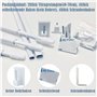 Aiitomg 2 Pièce Barres de Vitrage Extensible Tringle Rideau sans Percage Réglable Tringle a Rideau pour Fenetre PVC pour Rideaux