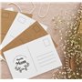 Mocraft Lot de 120 cartes postales vierges en papier kraft et blanches - Format A6 - Cartes postales à personnaliser soi-même - 