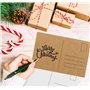 Mocraft Lot de 120 cartes postales vierges en papier kraft et blanches - Format A6 - Cartes postales à personnaliser soi-même - 