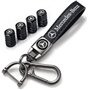 Auto Porte-Clé et Valve Pneu pour Mercedes Benz A C E S GLK CLA GLA GLC GLE CLS SLK AMG - Bouchon de Valve Noir