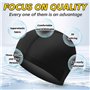 Lot de 2 bonnets de bain turban - Coupe élastique - Protection auditive - Imperméables - Pour soins capillaires - Antidérapants 