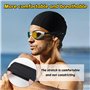 Lot de 2 bonnets de bain turban - Coupe élastique - Protection auditive - Imperméables - Pour soins capillaires - Antidérapants 