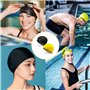 Lot de 2 bonnets de bain turban - Coupe élastique - Protection auditive - Imperméables - Pour soins capillaires - Antidérapants 