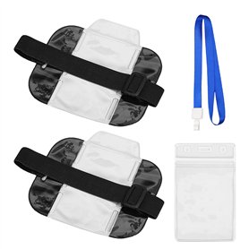 2 supports d'identification pour bracelet noir