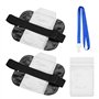 2 supports d'identification pour bracelet noir