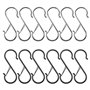ZBHDEYG Lot de 12 Crochets en S en Métal - Forme Q - Crochet à Vis - Boucle en Acier Inoxydable - Coupe-Vent