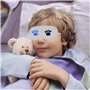 Lot de 10 masques pour les yeux de sommeil, 8 crayons de couleur, 12 autocollants en tissu brodés, 1 kit de couture, masques pou