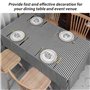Lot de 2 Nappes à Rayures, Nappes de décoration de table, Nappes de décoration de mariage, décorations de fête, Nappes pliables