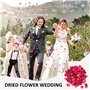 1 paquet de 150g de pétales de roses séchées, fleurs séchées, confettis, décoration scatter pour mariage, mariage de fleurs séch