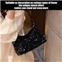 Lot de 4 800 paillettes noires pour la couture, les vêtements, les accessoires de bricolage, la décoration de mariage