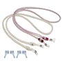 ZGDEIWGF Lot de 2 chaînes à lunettes pour femme