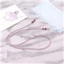 ZGDEIWGF Lot de 2 chaînes à lunettes pour femme, 2 paires de manches antidérapantes, pour lunettes, chaînes de perles antidérapa