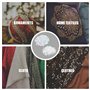 ZGDEIWGF Lot de 5400 paillettes à coudre pour vêtements, paillettes, décoration artisanale, paillettes holographiques transparen