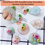 ZGDEIWGF 280 Petites Fleurs Séchées, Boîte de Rangement, Pince à Épiler pour Bricolage et Décoration