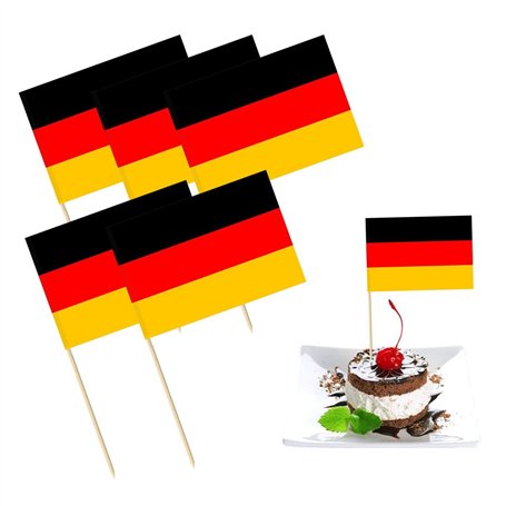 ZGDEIWGF 100 Pièces Drapeaux Cure-Dents Allemands