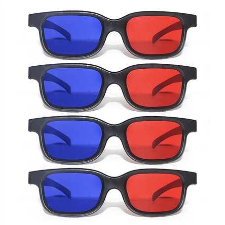 ZBHDEYG Lot de 4 lunettes TV 3D