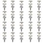 Gativs Bouton Pression à Visser 20 Pièces Snaps Fastener Vis Bouton Pression en Métal en Acier Inoxydable Vis en Métal Rivet a V