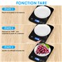 Gaethra Balance De Cuisine, 15 kg Haute Précision 1 g/0,1 oz Balance De Cuisine Precision, Professionnelle avec Fonction Dure Pe