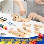 Jesustree Voiture de Course Bricolage pour Enfant, 3 Pièces Voiture en Bois Activites Manuelles pour Construire et Peindre, Joue