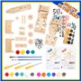 Jesustree Voiture de Course Bricolage pour Enfant, 3 Pièces Voiture en Bois Activites Manuelles pour Construire et Peindre, Joue