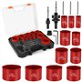 Gaethra Scie-Cloches Bimétal M42 – Set 19 pièces (19–68mm) avec foret de centrage et support