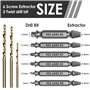 Gaethra Extracteur De Vis 9 Pièces En Acier HSS 6542 Avec Dureté HRC 63–65, Tourne À Gauche Extracteur Idéal Pour Le Perçage Et 