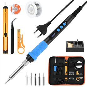 Weinsamkeit Fer à Souder Kit 80W avec Ecran LCD et Température Réglable (180-480°C)