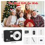 Appareil Photo Numérique,Appareil Photo Compact HD 1080P avec Carte de 64 Go,Appareil Photo 8X Zoom Numérique Rechargeable Appar