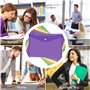 Pochette pour Documents A4, Sterneer 30 Pcs Transparentes Porte-documents, Plastique Pochette avec Bouton Pression, 6 Couleurs