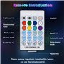 Weinsamkeit Bande LED Voiture Interieur, Éclairage intérieur de Voiture RVB avec Télécommande/APP Contrôle LED Intérieur Bande L