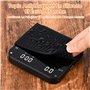 Gaethra Balance Café 2kg/0,1g Haute Précision, Balance de Cuisine Precision avec 6 Unités, Rechargeable USB-C, Tarage Automatiqu