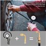 Gaethra Manometre Pression Pneu avec Tuyau Flexible pour Voiture, Moto - 220 PSI / 16 BAR