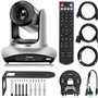 Chameye 4K Caméra PTZ HDMI Zoom Optique 20x, avec HDMI/USB 3.0/LAN (PoE), pour Videoconférence, Service Religieux, éducation You