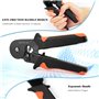 VFANDV Pince a Sertir pour Cosse Electrique isolées, Cosses Electriques a Sertir 0.25-10mm², Isolated Cliquet Line Terminal Sert