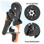VFANDV Pince a Sertir pour Cosse Electrique isolées, Cosses Electriques a Sertir 0.25-10mm², Isolated Cliquet Line Terminal Sert