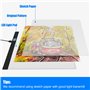 VFANDV Tablette Lumineuse A4, LED Table Lumineuse Dessin Luminosité Réglable, Planche à Dessin avec Câble USB Portabilité Dessin