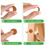 VFANDV 21mm Cache Vis, 216 Pièces Autocollant Bois en Texture Bois PVC Cache Trou Meuble Cache Vis Adhesif Cache Trou Mur Autoco