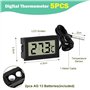 Thermomètre pour Aquarium avec Écran LCD Thermomètre Température avec câble de 1m et Sonde de