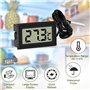 VFANDV Thermomètre Frigo 5 Pièces, Thermomètre pour Aquarium avec Écran LCD Thermomètre Température avec câble de 1m et Sonde de