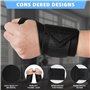 HOSSOM Sangles de Poignet pour la Musculation,4PCS Sangles de Levage,Sangle Poignet Entraînement en Cuir Réglables pour soulevé 