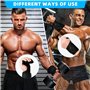 HOSSOM Sangles de Poignet pour la Musculation,4PCS Sangles de Levage,Sangle Poignet Entraînement en Cuir Réglables pour soulevé 