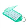GOYADA Lot de 80 Porte Clef Etiquette Solide, Porte Clef Plastique Couleur, Porte Clés Etiquette en Plastique avec Anneau Fendu 