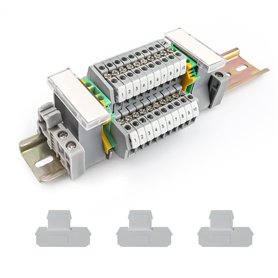 WJUAN Kit de Blocs de Connexion pour Rail DIN UK/ MBKK2.5 Borniers pour rail DIN