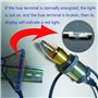 Borne Porte Fusible, Her Kindness 2 Pièces à Fusibles pour Rail DIN - Support de Sécurité Maison 24 V CC, Fusibles de Fusion ave