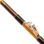 Canne à pêche 2 pièces en Eau salée pour pêche à la traîne Trolling,Fishing Rods avec Roller Guides (Brown A/80-120lbs,180cm)