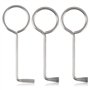 Lot de 3 clés à garnitures universelles professionnelles - En acier inoxydable - Clé à barbe - Clé universelle pour portes de ch