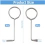 Lot de 3 clés à garnitures universelles professionnelles - En acier inoxydable - Clé à barbe - Clé universelle pour portes de ch