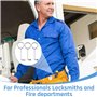 Lot de 3 clés à garnitures universelles professionnelles - En acier inoxydable - Clé à barbe - Clé universelle pour portes de ch