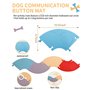 MMGGAISH 8 Boutons de Communication pour Chien colorés, Bouton de Conversation pour Chien, Bouton pour Chien, 50 Autocollants et